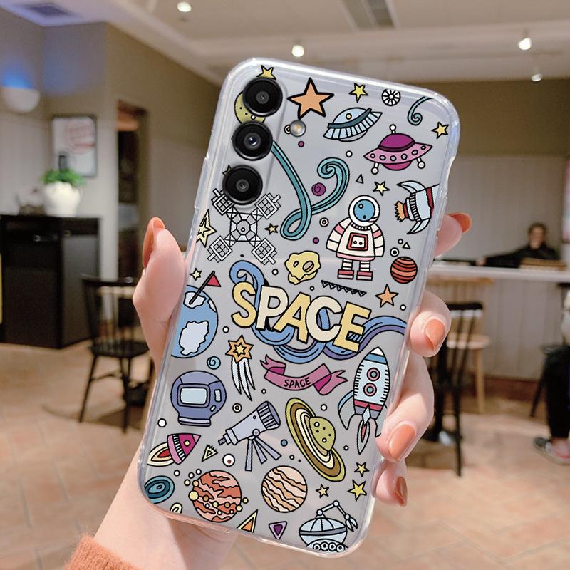For Samsung A15 5G Case 6.5 Inch Face Cover Soft Silicone Clear TPU Phone Case For Samsung Galaxy A56 A16 A26 A36 Fundas Bumper