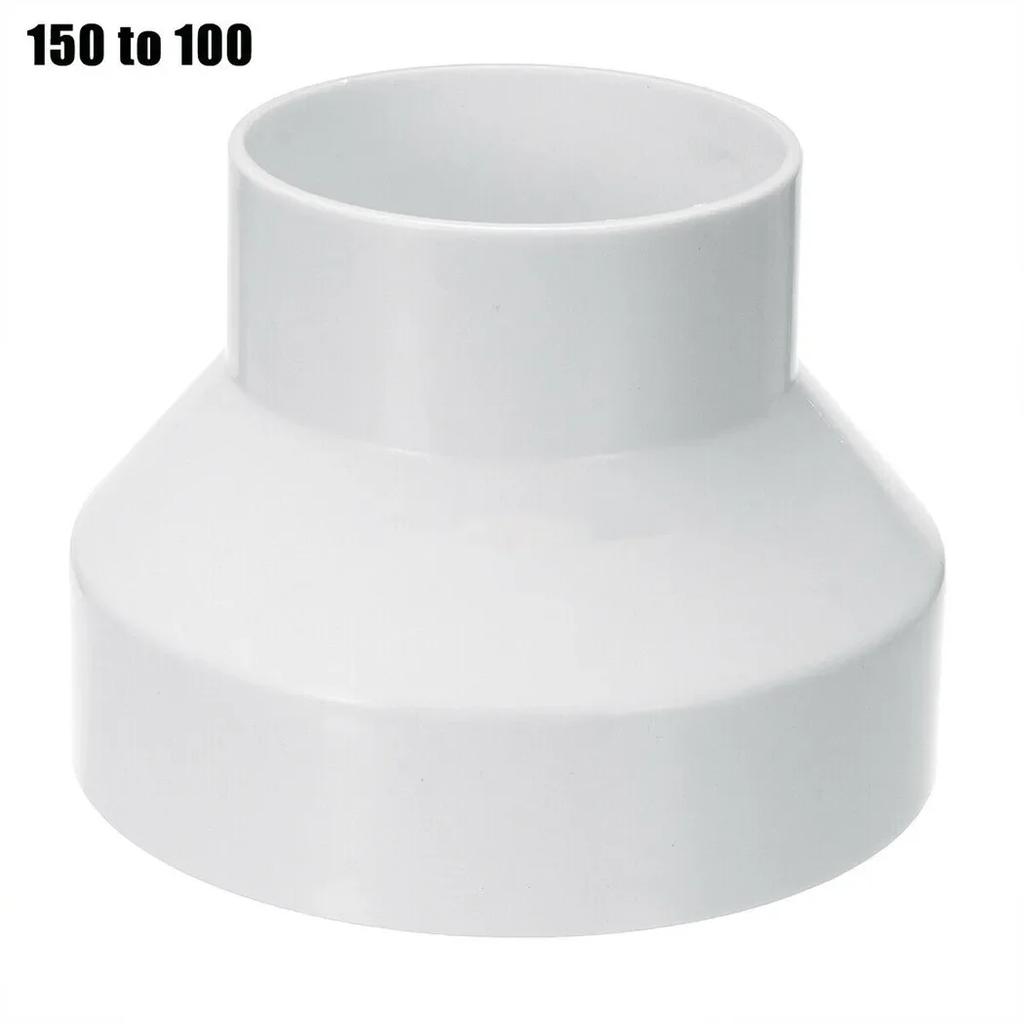 Exhaust Fans Adapter 150 To 100mm ABS Fittings Parts Pipe Plastic Reducer Tool Ventilation White 110 To 100 Mm