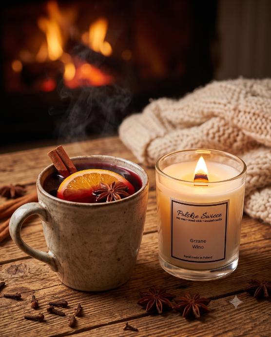 Soy Candle with a Wooden Wick + MULLED WINE