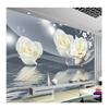 Photo Wallpaper 3D Stereo White Rose Flower Bubble Mural Wall Paper Living Room TV Sofa Backdrop Wall Cloth Home Decor