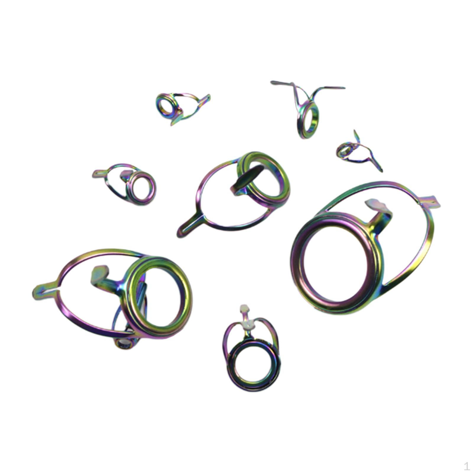 

9Pcs Tip Repair Kit Ceramic Rings Fishing Rod Guide Set for Line Repairing