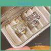 Geometric Square Zircon Ring For Women With 14k Gold Plating Elegant Fashion Jewelry