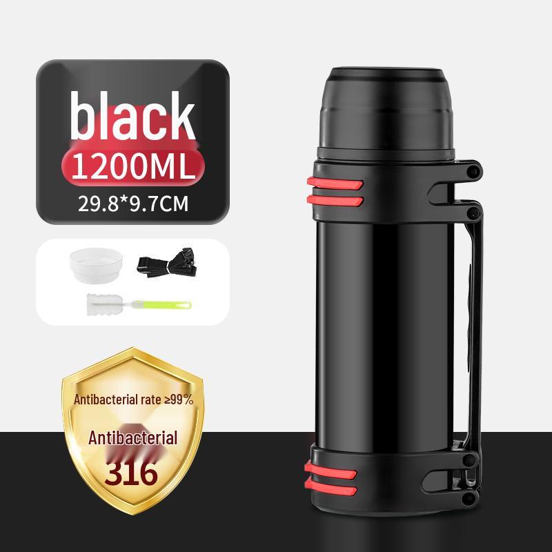 316 Stainless Steel Large Capacity Thermos Flask for Outdoor, Construction, Home Use - Portable Hot Water Bottle for Men and Women