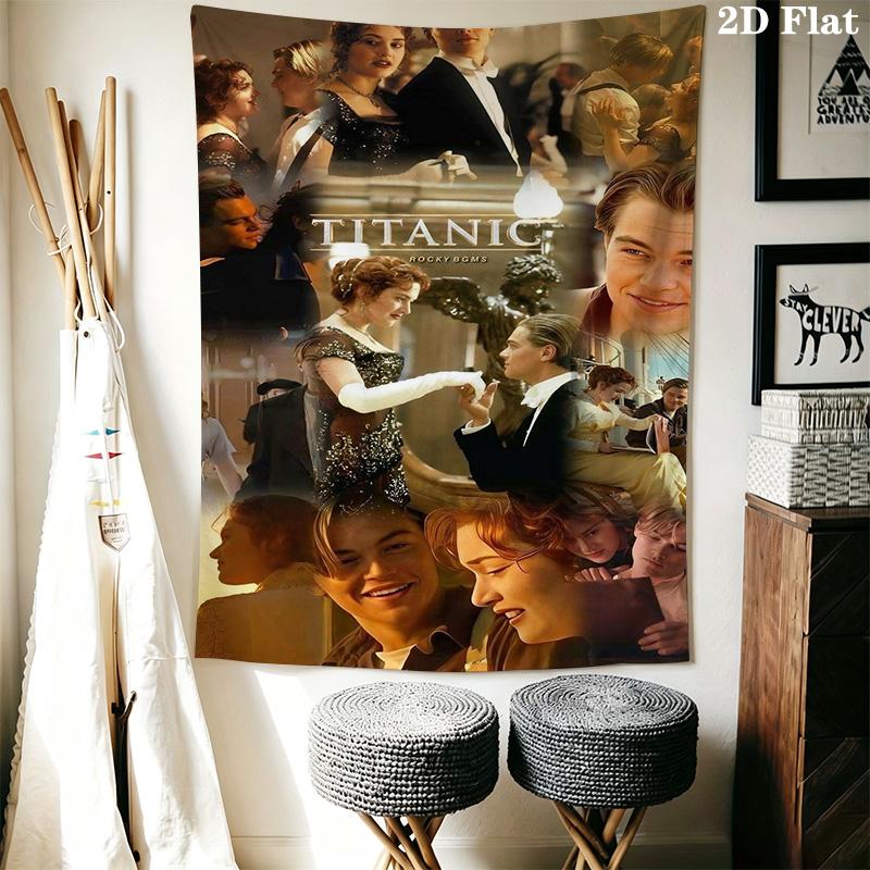 Titanic Movie Poster Tapestry Wallmounted Fashion Print Wall Decoration Atmospheric Background Cloth Gift
