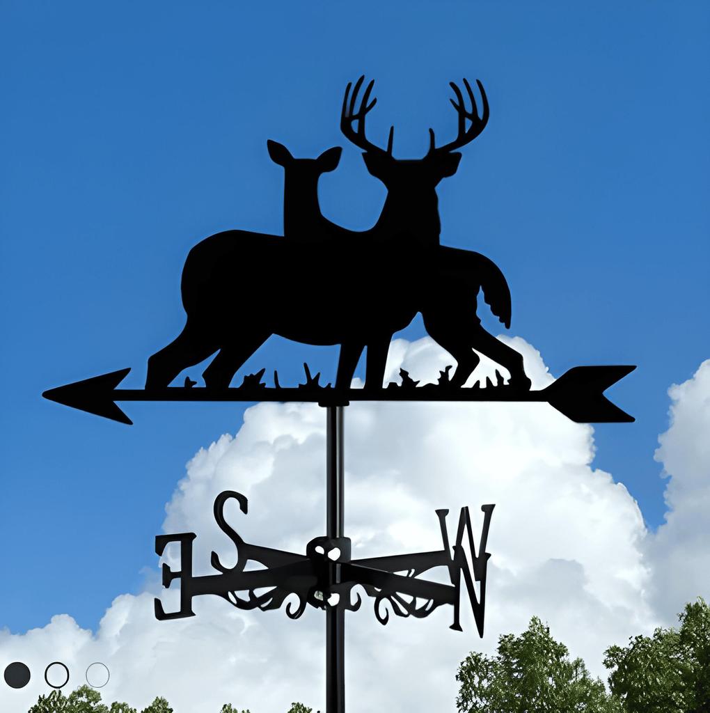 Decorative Iron Weather Vane - Outdoor Metal Roof Ornament