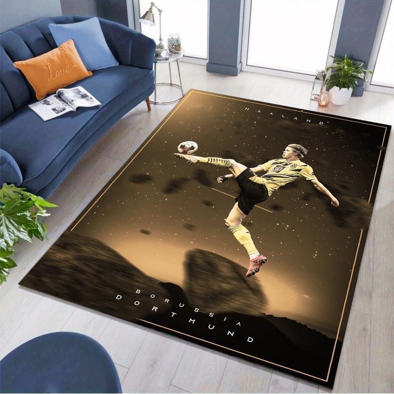 Erling Haaland Borussia Dortmund Football Rug Non Slip Floor Carpet Living Room Game Room Soccer Fan Gift