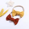 Tie Children'S Bow Headband Solid Color Knitted Waffle Baby Baby Headband Hair Accessories 2526