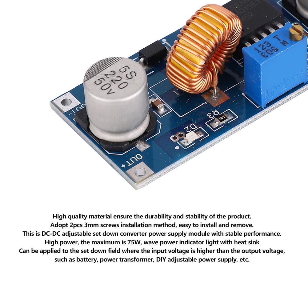 4Pcs Step Down Power Supply Voltage Regulator Module DC DC Adjustable Converter 5A 4 38V