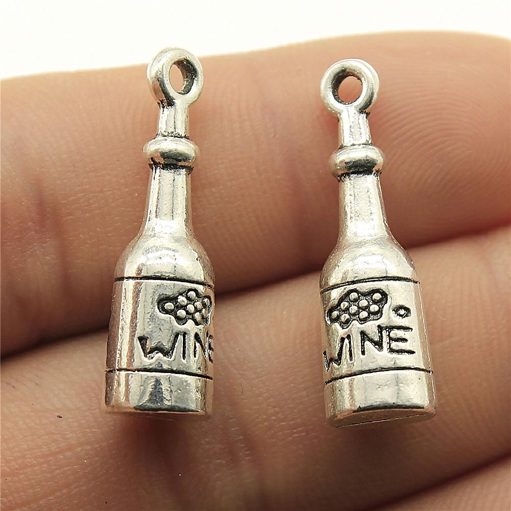 20pcs DIY Crafts Making Findings Handmade Tibetan Jewelry Beer Wine Corkscrew Bottle Opener Charms For Jewelry Making