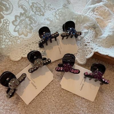 Koreanische High-End Super Glänzende Strass Mini Haarspangen, Paar-Clips, Exquisite Vollständig Strassbesetzte Seitenclips, Haarspangen