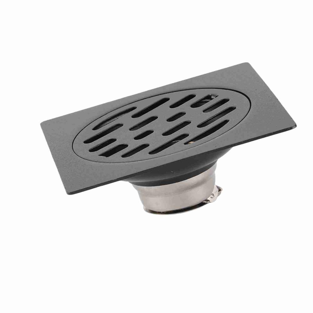Black Floor Drain Thickened Stainless Steel Floor Waste Drain Strainer Waste Water Drainage