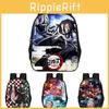 Spacious Demon Slayer Backpack Oxford Fabric Unisex Anime-inspired Schoolbag