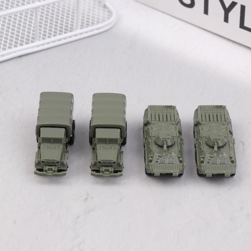 1/4Pcs Sand Table Model 4D Assembly 1/144 Btr80 Armored Car American M35 Truck Children Puzzle Toy