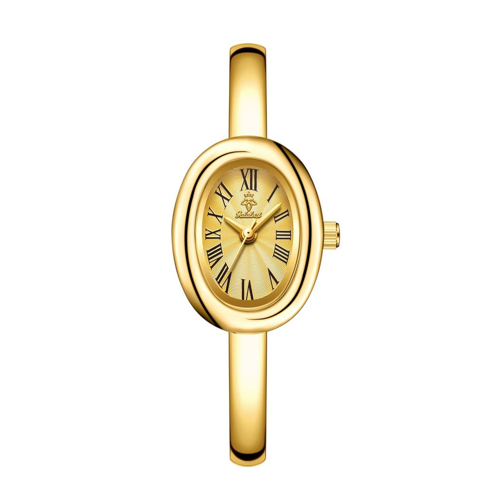 YaLaLuSi Brand Women’s Water-Resistant Quartz Bracelet Watch with a Minimalist Oval Dial – A Perfect Gift Reloj Mujer Girl Watch