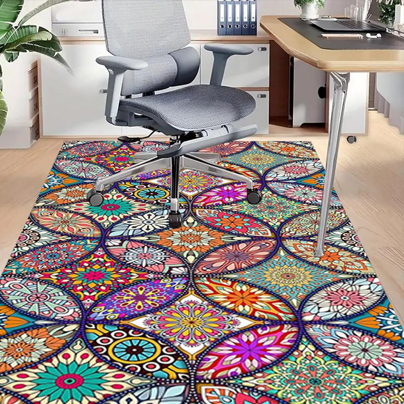 1PC Mandala Patterns Extra Large Non Slip Floor Carpet, Office, Family, Bedroom, Studio Large Area Rug Indoor Rugs, Vibrant Colors