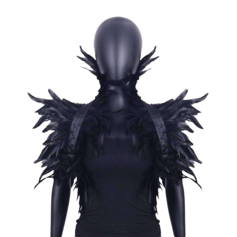 Punk Adjustable Feather Shrug Shawl Luxury Shoulder Fake Collar Feather Shawl Cosplay Party