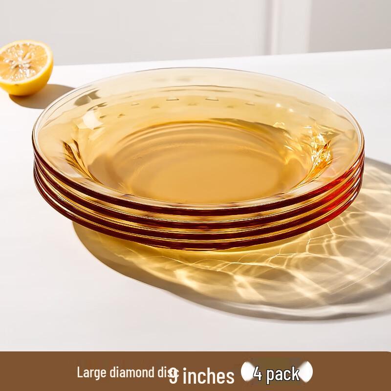 Wuhe European Style Heat-Resistant Glass Deep Plates