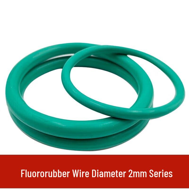 Fluororubber O-Ring Seal, 2mm Wire Diameter, High Temp/Corrosion/Oil Resistant