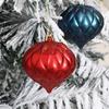 3Pcs/Box Painted Onion Balls Christmas Tree Ornament Plastic DIY Crafts Painted Christmas Gifts Boxes Pendant Hanging Ornament