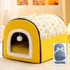 Houndstooth Dog Bed for Large Dogs & Cats - Autumn/Winter Deep Sleep Bed