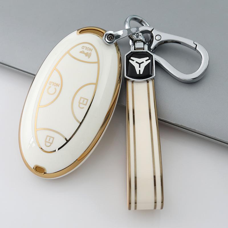 Hyundai Ioniq 6 Car Key Case with Key Chain Buckle - Compatible with Korean Models