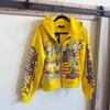 Felpa con cappuccio e zip unisex stampa digitale retrò 2025