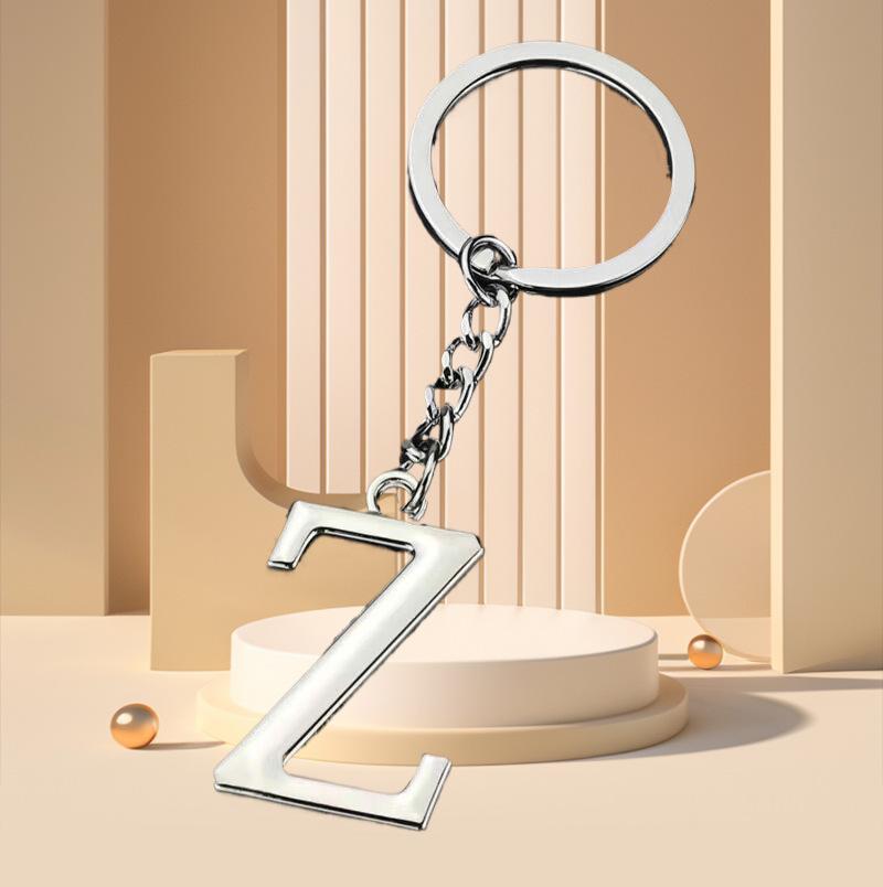 

Elegant Zinc Alloy Letter Keychain - Unique Pendant Design for Women s Bags