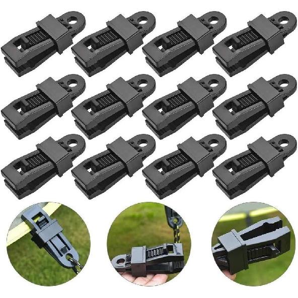Heavy Duty Tarp Clip,Camping Tarp Lock Tarp Tent Clips Pool Tarp,Great for Awnings Farming,Garden,Pool Cover, Boat Cover,12pcs