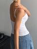 Cami Top phumee Bez pleców Krótki Jednolity kolor A2249