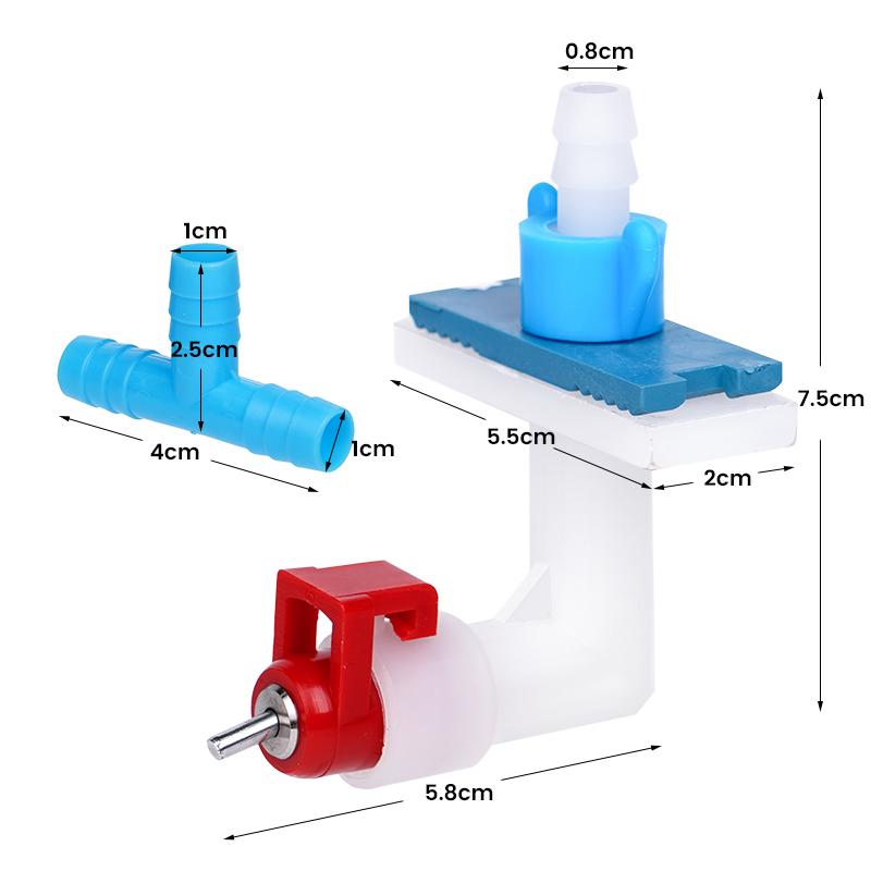 

4Pcs Small Pet Rabbit Guinea Pig Hamster Pipe Diameter 8mm Plastic Water Fountain Drinking Feeder Animal supplies 4pcs