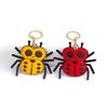 Cartoon Spider Leather Keychain Pendant Creative Spider-Shaped Card Holder Access Card Protective Cover Cute Key And Bag Decoration for Bags Backpacks