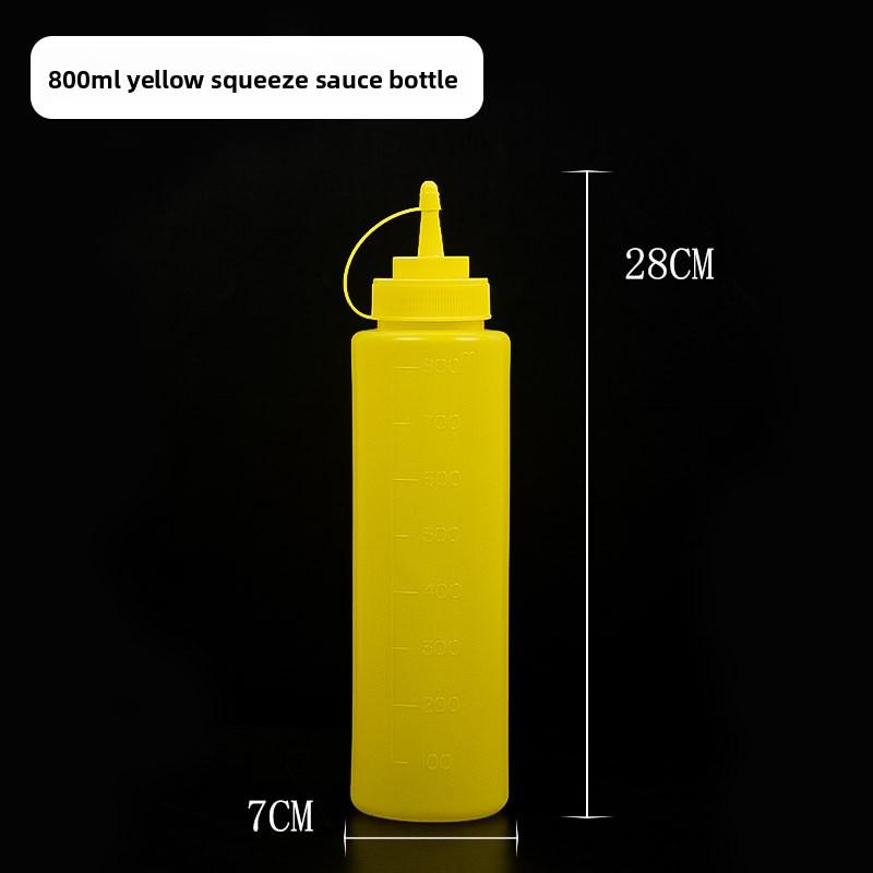 Thickened Plastic Squeeze Sauce Bottle, Tomato Salad Jam Household Seasoning Bottle, Food-grade Pointed Spout Squeeze Sauce Bottle