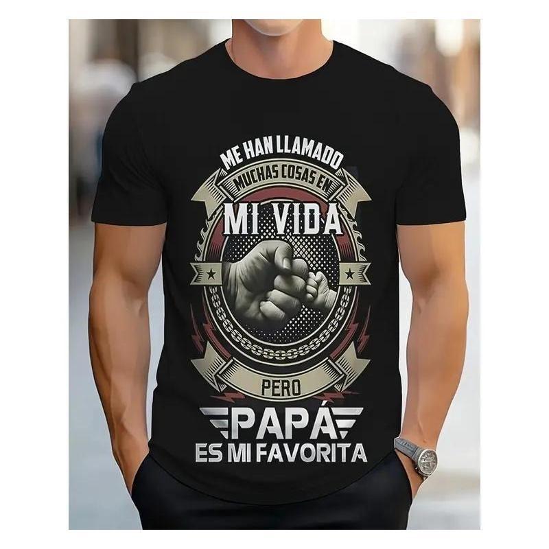 Papa Es Mi Favorita T-Shirt, Spanish Graphic Tee, Father s Day Gift Shirt S