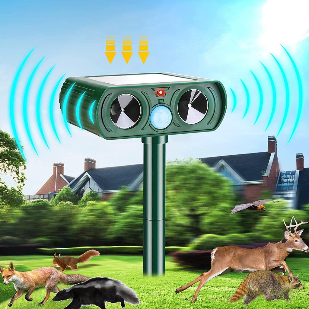 Solar Ultrasonic Animal Repellent: Effective for Rats, Cats, Dogs, Birds