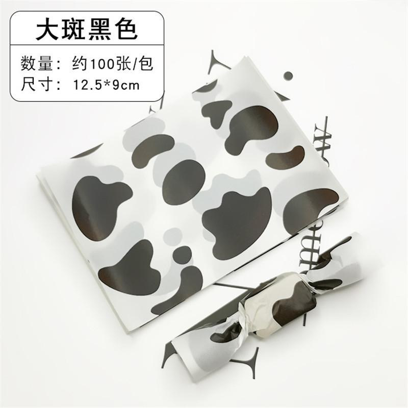 

100 шт./лот, сделай сам, ручной работы, новый стиль, толстая упаковка для рождественской вечеринки, нуга, конфеты, масляная бумага, молочные конфеты, ириски, обертка, пищевая упаковка 9x12.5cm