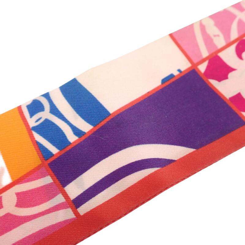 HERMES  062296S 13  scarf Red/Rouge Violet silk Women