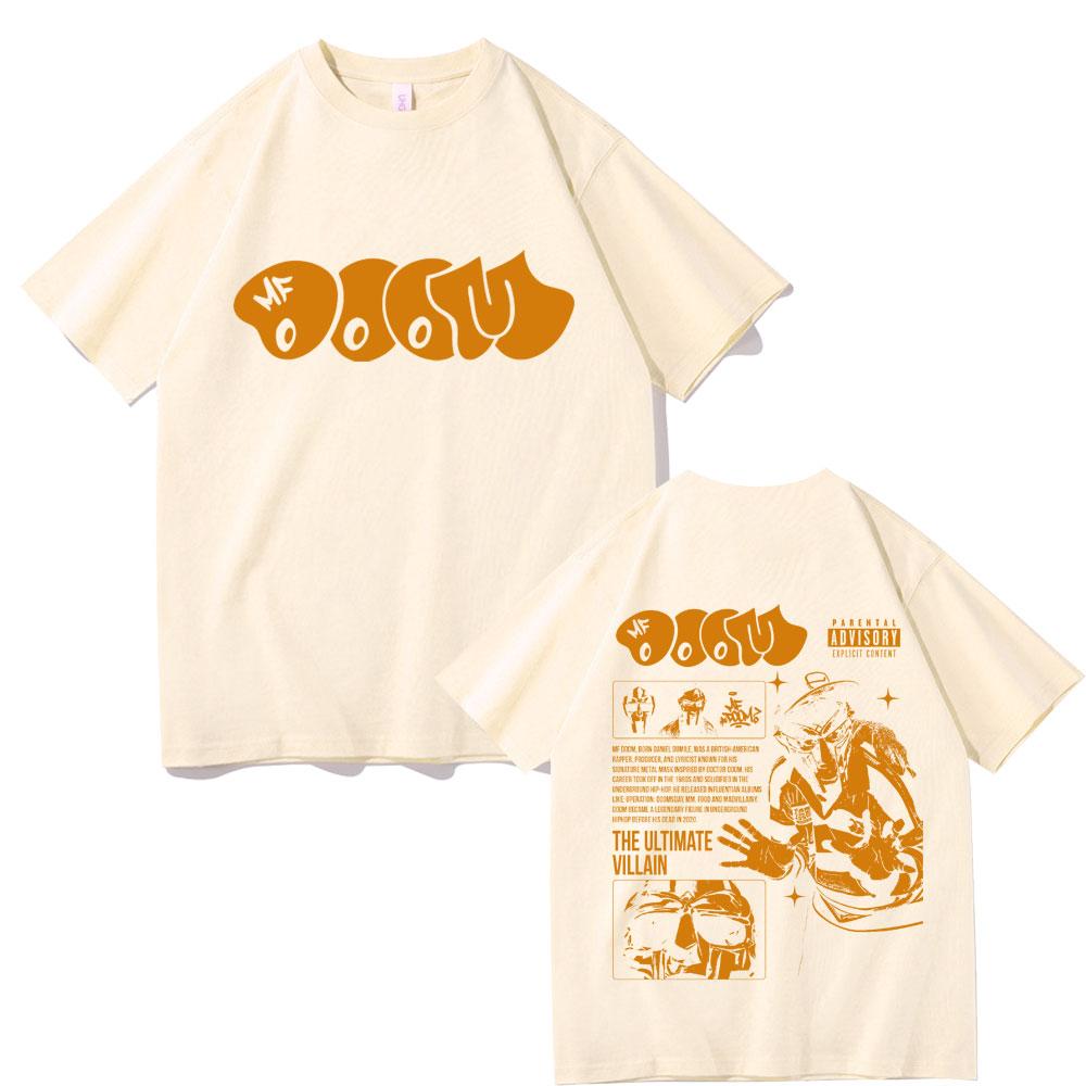 Rapper Madvillain Mf Doom Album Madvillainy The Ultimate Villain T-shirts Men Hip Hop Oversized Tshirt Casual O-collar T Shirts