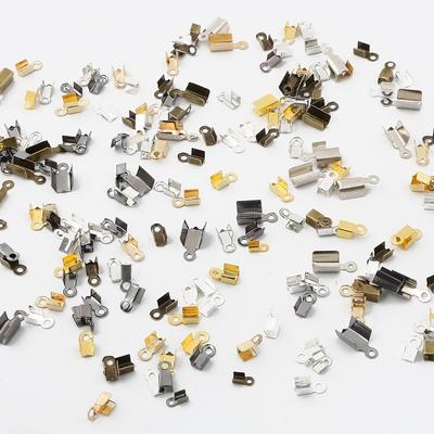 Leather Tip Bead Connectors For Jewelry Making High Quality DIY Crimp DIY Supplies Caps Popular String Ribbon 200pcs/lot Clasps Cord End Accessories