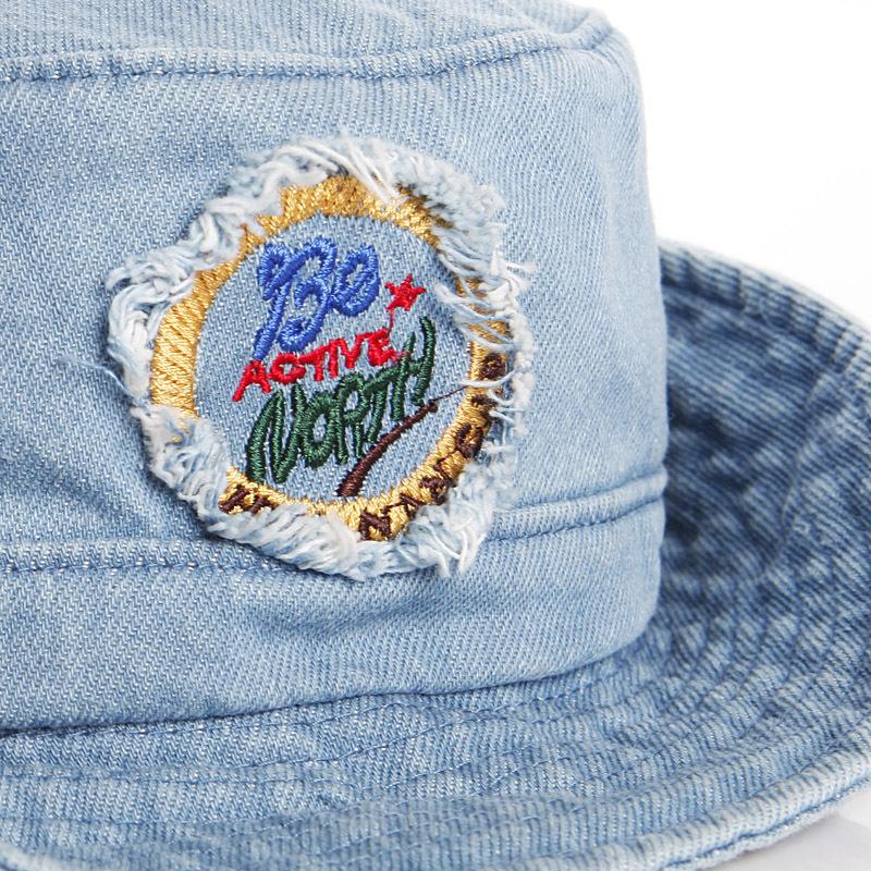 South China New Year Children's Denim Fisherman Hat, Baby Baby Basin Hat, Denim Style Hat