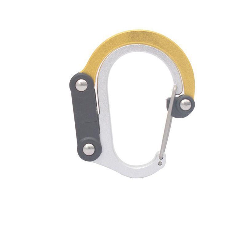 D-Shaped Aluminum Alloy Carabiner Clip Quickdraw Multi Function Safety Outdoor Camping Gear Accessory