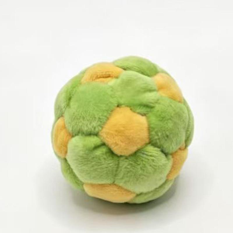 7Cm Soft Plush Soccer Ball Toy For Kids And Pets Colorful Stuffed Football Fluffy Interactive Toy For Indoor Games Pet Chewing