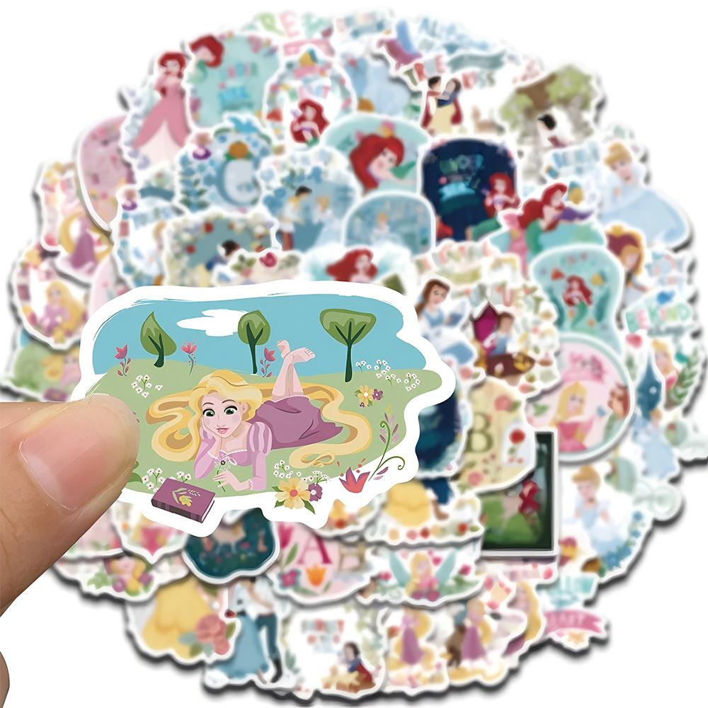 10/30/60pcs  Princess Graffiti Stickers Kawaii Snow White Belle Decals DIY Scrapbook Suitcase Journal Cute Cartoon Sticker