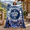 Cruzeiro Esporte Clube Custom Name Flannel Blanket Personalized Soft Warm Plush Throw Blanket Customized Gift for Family Friends