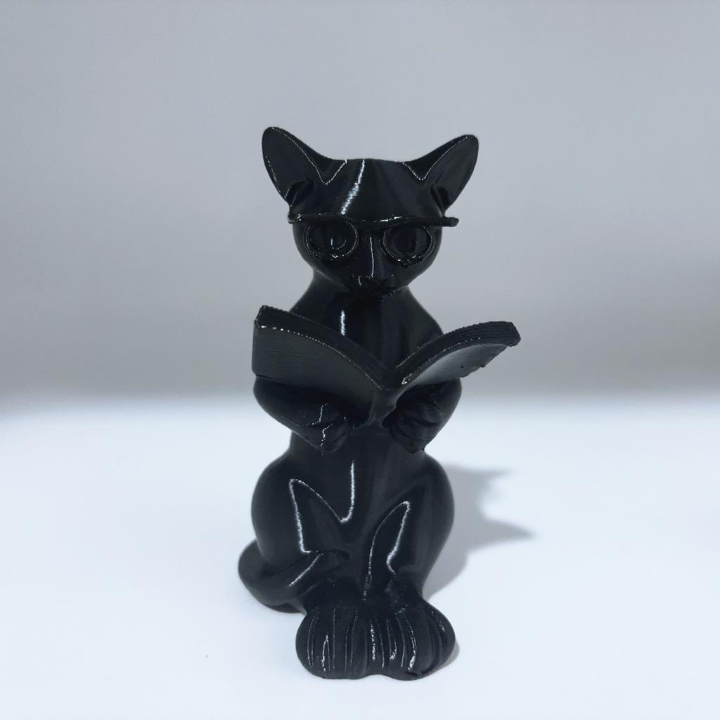 Reading Cat Statue Ornaments, Scholar Cat Sculptures, Wearing Glasses, Fully Immersed In Books, Elegant Cats, Cat Lovers Gifts