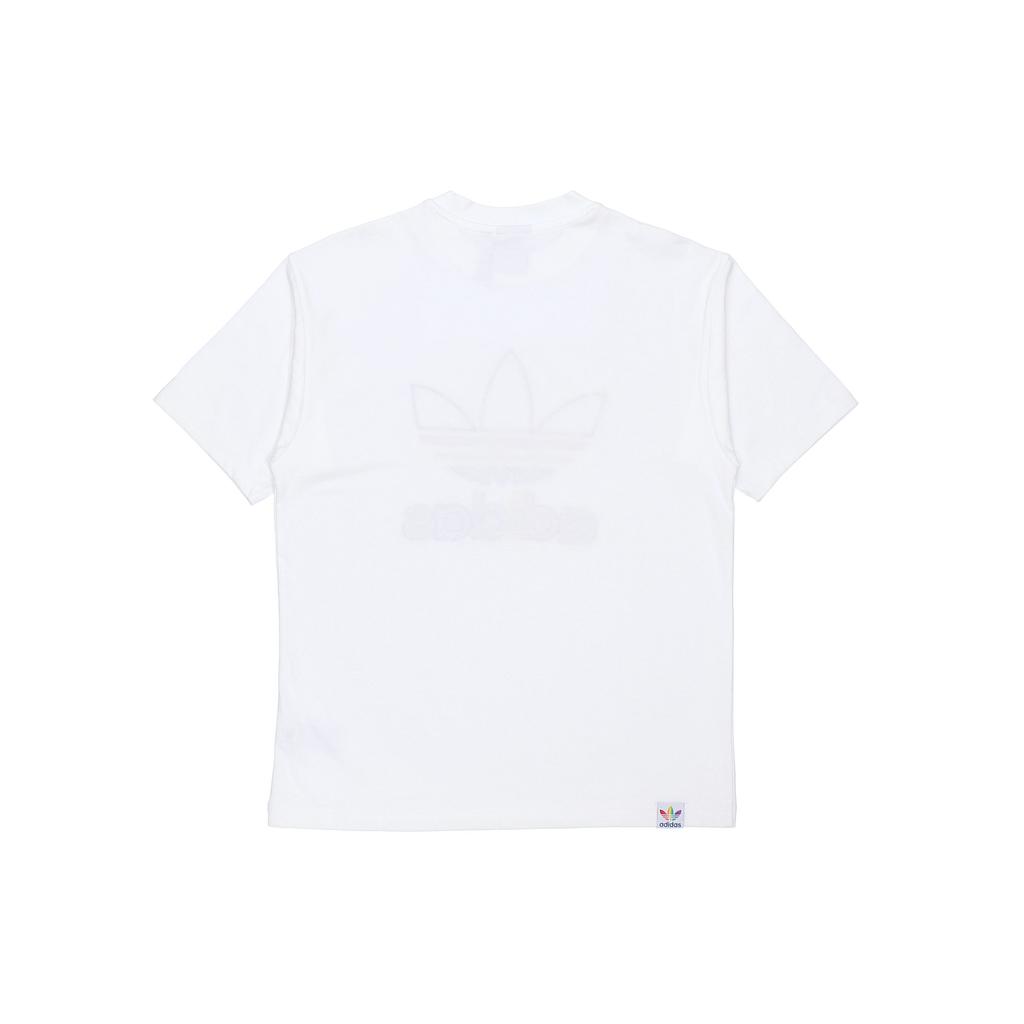 Adidas Originals Pride Tee With Rainbow Trefoil Logo Short Sleeve Men Tops White FI0882