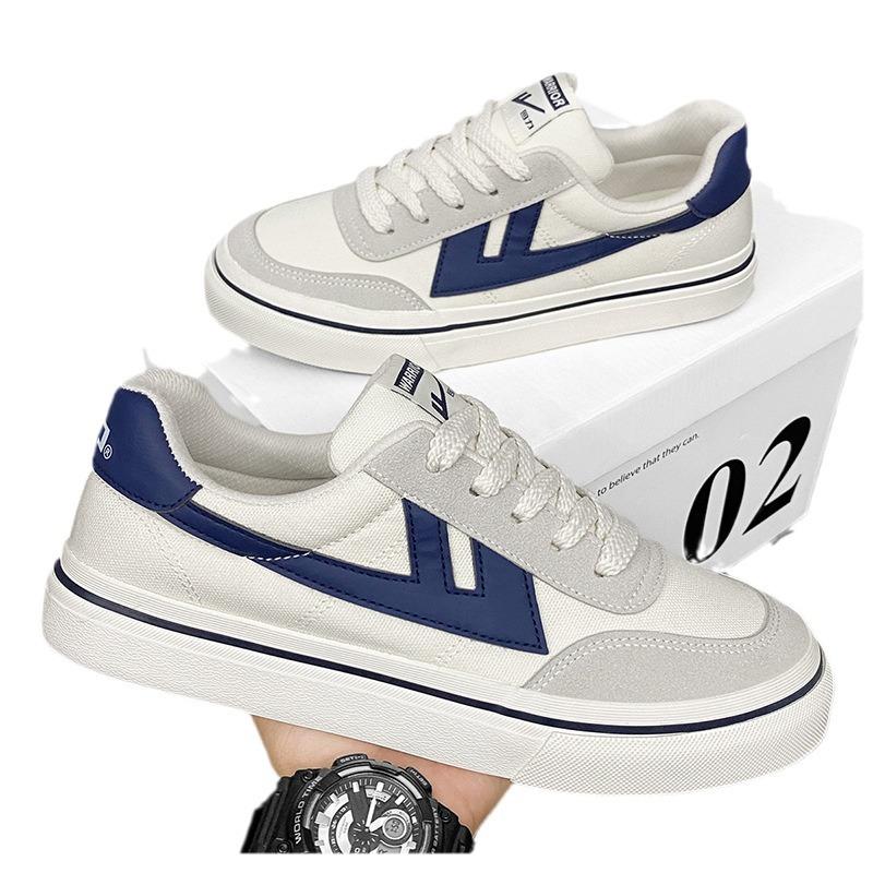 2024 new pull-back men's summer breathable canvas shoes authentic ultra-light and thin trend versatile casual board shoes men's shoes