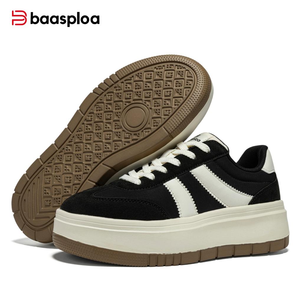 Baasploa women's board shoes are warm, comfortable, thick soled, height increasing sports shoes, lightweight casual shoes, retro and trendy shoes