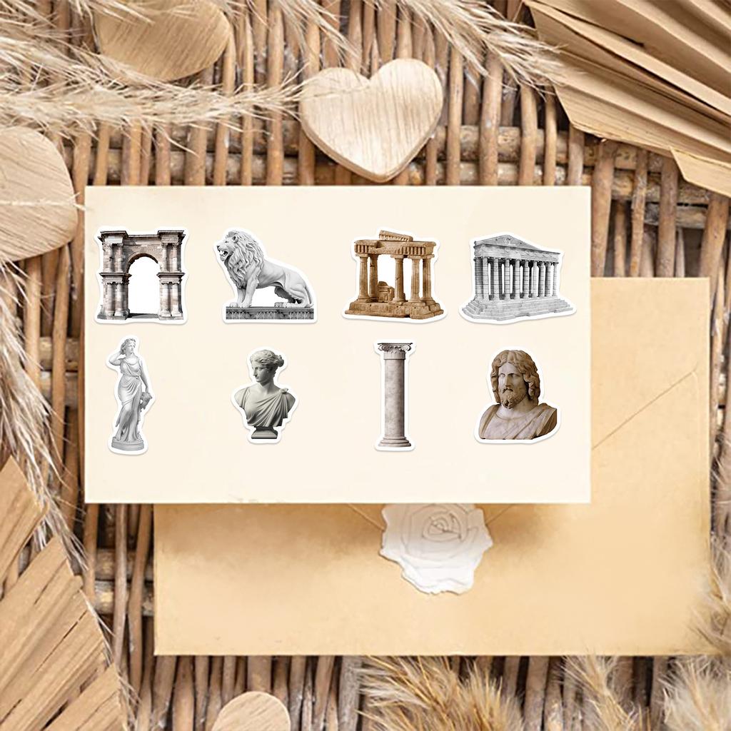 50 Art Style Statues Graffiti Stickers Guitar Notebook Suitcase DIY Waterproof Stickers
