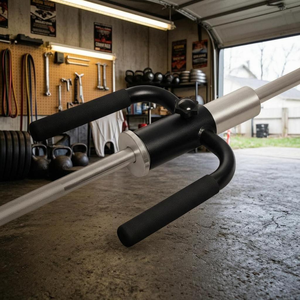 Home Fitness Equipment Steel Squat Rack Attachment with Foam Grips Gym Barbell