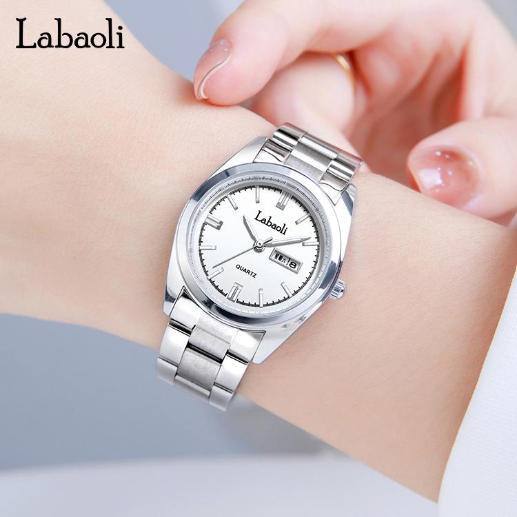 La Baoli LA421 Waterproof Quartz Steel Wristwatch for Couples
